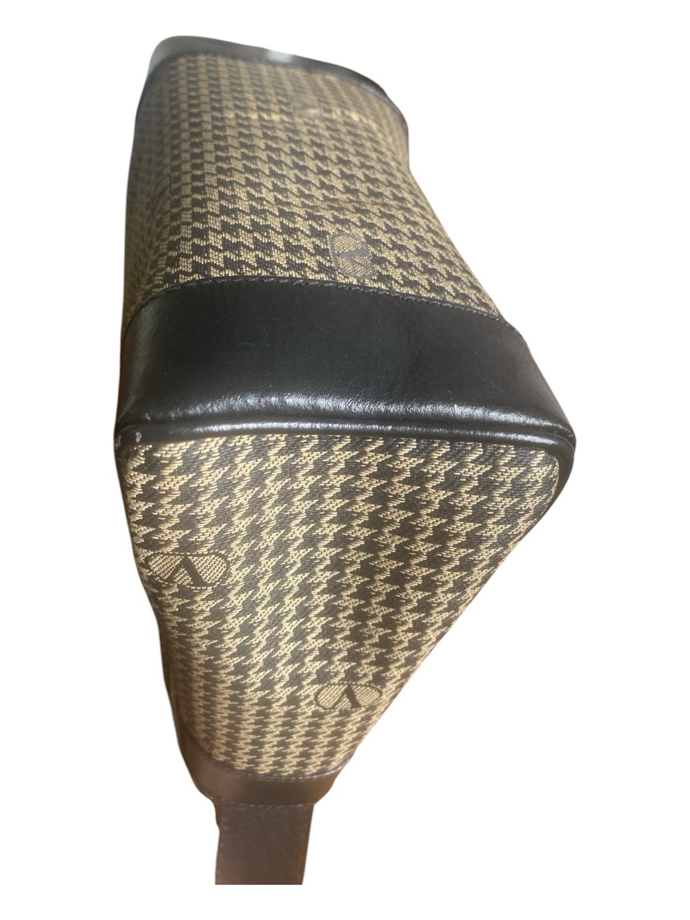 Valentino Garavani Houndstooth Canvas & Leather Crossbody Vintage Bag - Picture 5 of 10